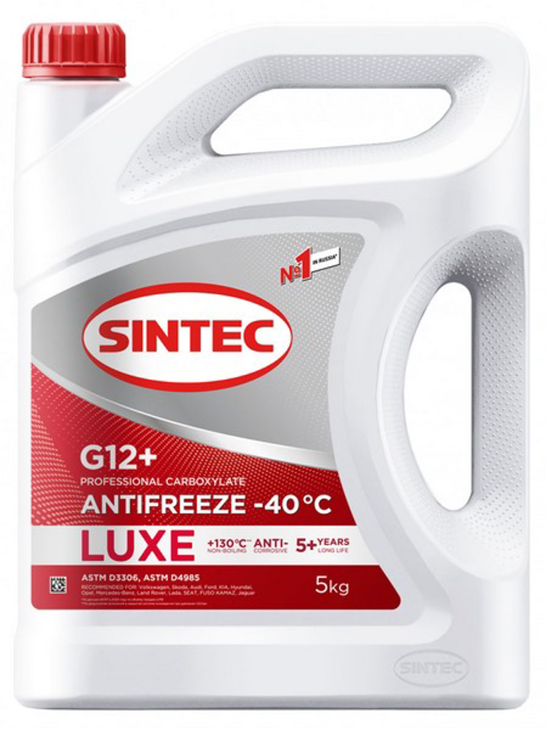 Антифриз Sintec -40 LUXE G12 plus (красный) 614503 5 кг